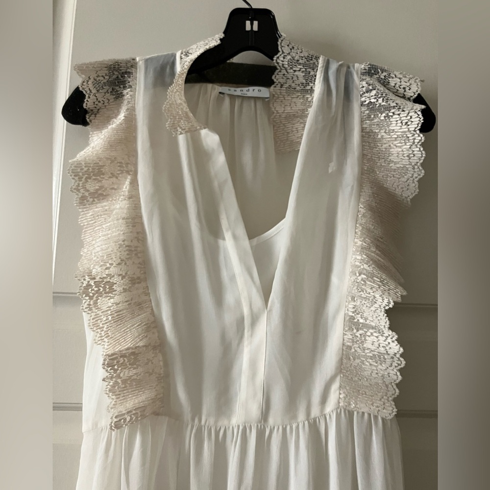 Sandro Cream Ecru Lace Dress